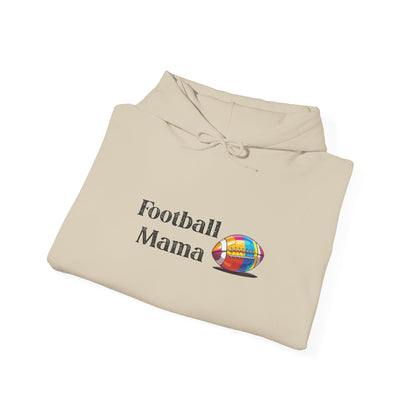 Football Mama Hooded Sweatshirt, Unisex Hoodie for Sports Moms, Gift for Football Lovers, Cozy Athletic Apparel, Game Day Outfit