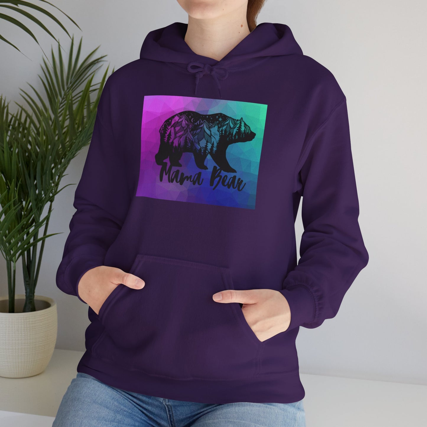 Nature-Inspired Bear Graphic Hoodie, Cozy Wildlife Sweatshirt, Unisex Hooded Top, Gift for Animal Lovers, Outdoor Apparel
