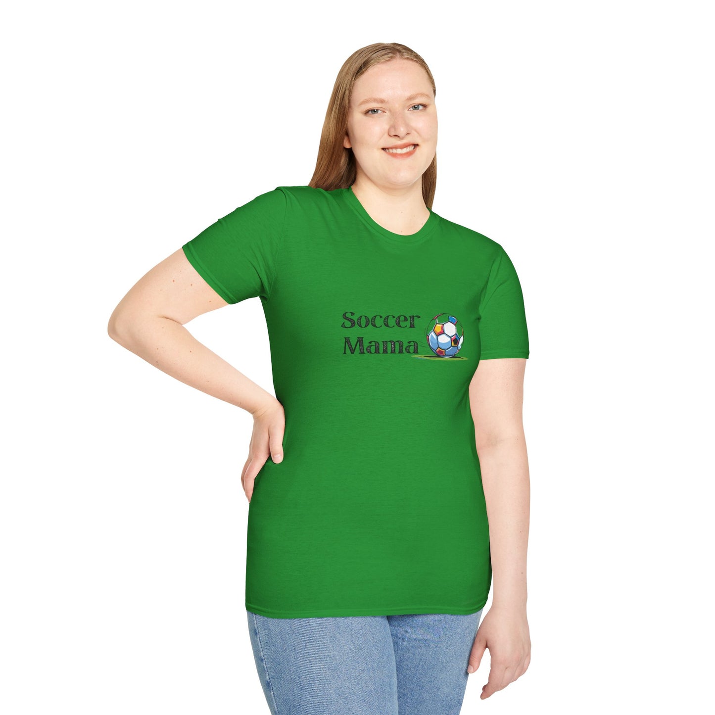 Soccer Mama T-Shirt | Unisex Softstyle Tee for Sports Moms, Gift for Soccer Lovers, Casual Wear, Team Spirit, Birthday Present
