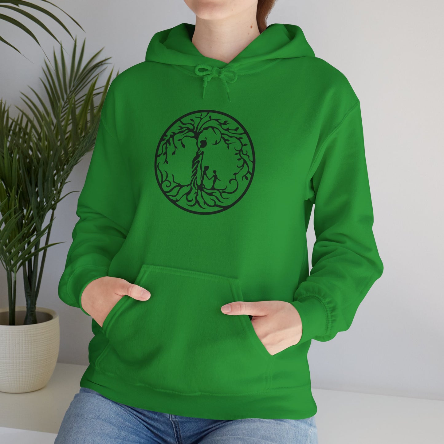 Tree of Life two children Unisex Hooded Sweatshirt | Cozy, Stylish, Perfect Gift, Eco-Friendly Apparel, Annual Gatherings