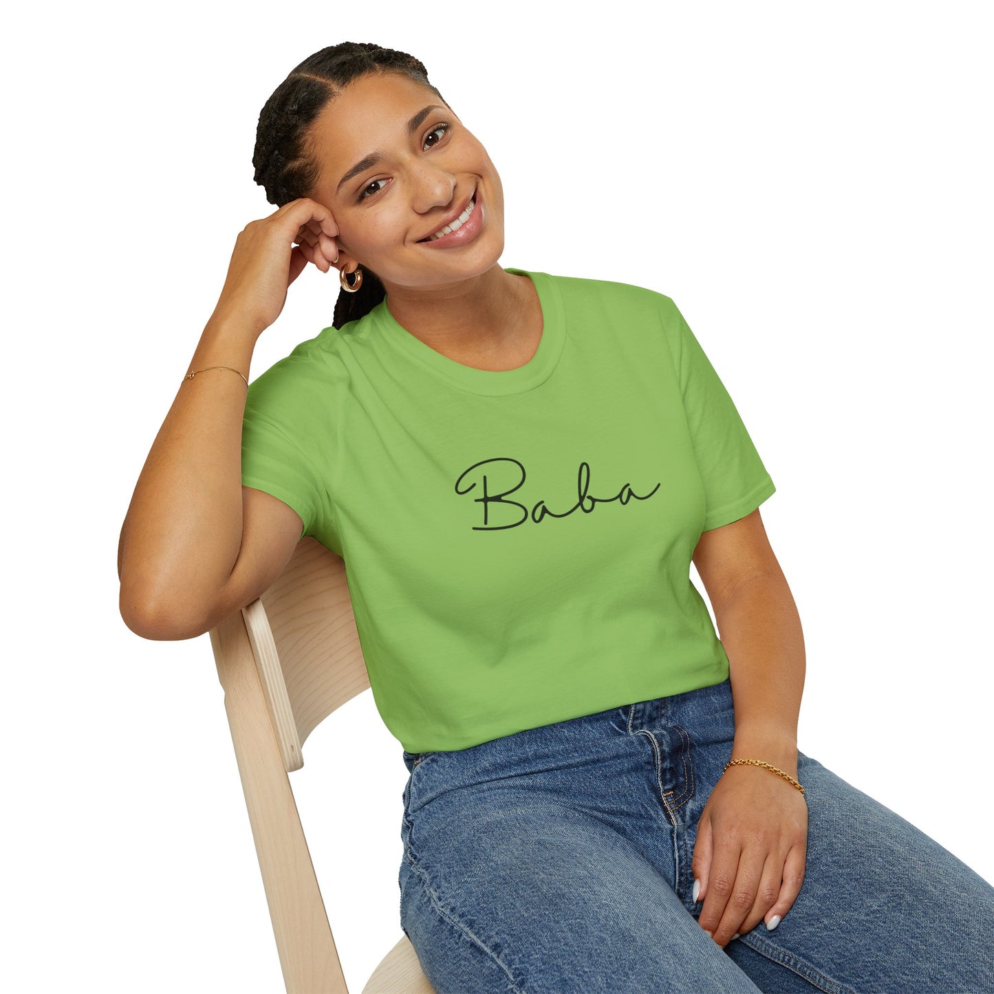 Baba Unisex Softstyle T-Shirt, Perfect Gift for Family Gatherings, Cute Baba Shirt, Celebrations, Cozy Casual Wear