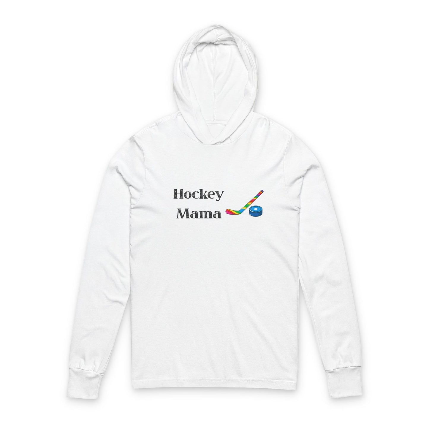 Hockey Mama Unisex Hooded Long Sleeve Tee, Sports Apparel, Gift for Moms, Hockey Fan Gear, Casual Wear, Birthday Gift