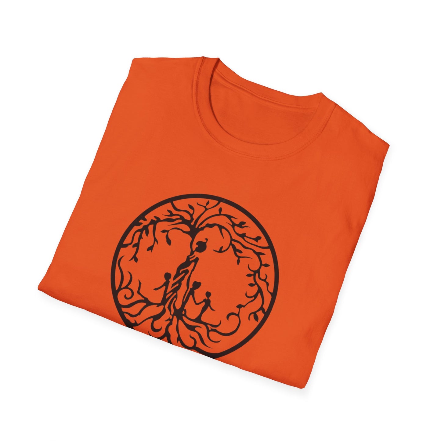 Tree of Life Three Children Unisex Softstyle T-Shirt, Eco-Friendly Gift, Casual Wear, Tree Design Tee, Unique Graphic Shirt