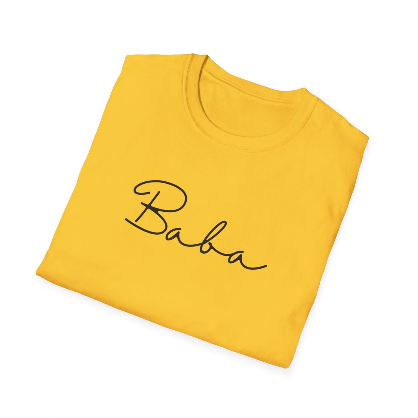 Baba Unisex Softstyle T-Shirt, Perfect Gift for Family Gatherings, Cute Baba Shirt, Celebrations, Cozy Casual Wear