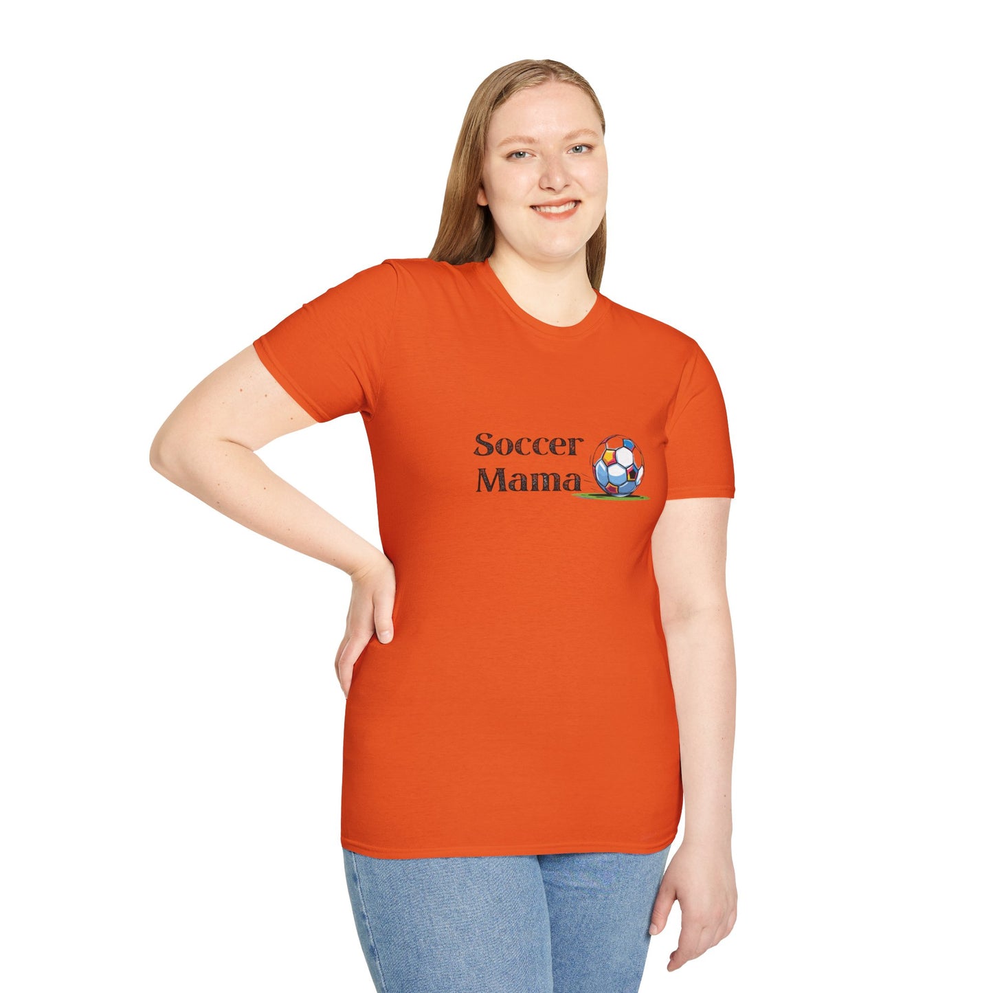 Soccer Mama T-Shirt | Unisex Softstyle Tee for Sports Moms, Gift for Soccer Lovers, Casual Wear, Team Spirit, Birthday Present