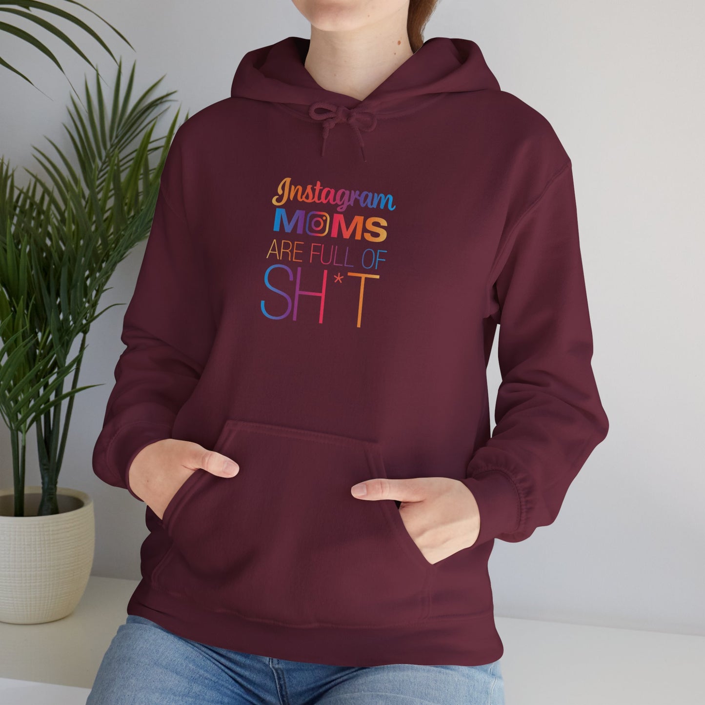 Instagram Moms Hooded Sweatshirt, Funny Mom Gift, Unisex Hoodie, Casual Wear, Gift for Her, Mother's Day Gift, Everyday Comfort