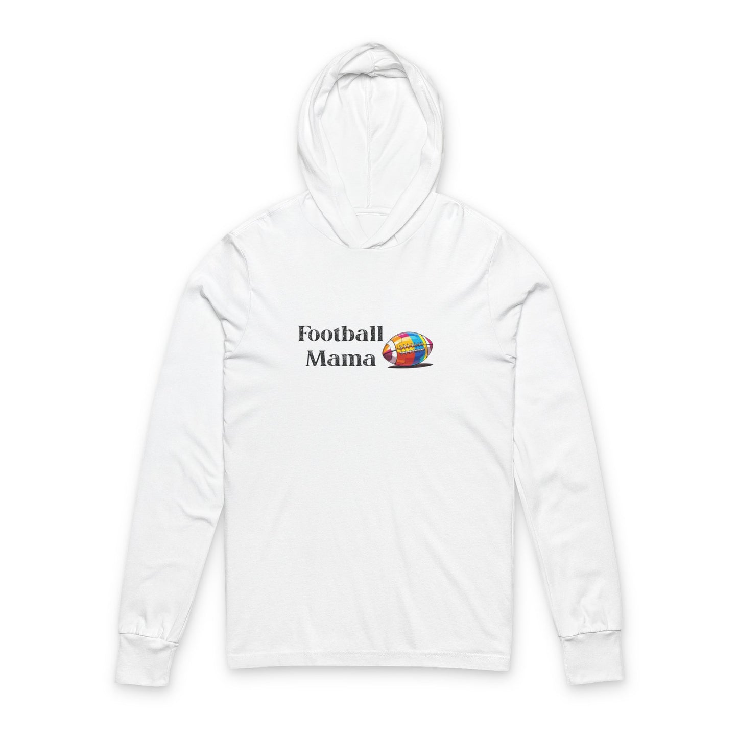 Football Mama Unisex Hooded Long Sleeve Tee | Sports Apparel, Gift for Moms, Game Day Outfit, Casual Wear, Birthday Present
