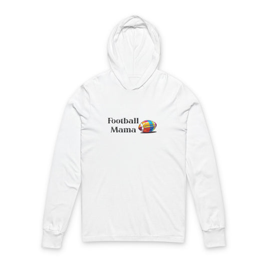 Football Mama Unisex Hooded Long Sleeve Tee | Sports Apparel, Gift for Moms, Game Day Outfit, Casual Wear, Birthday Present