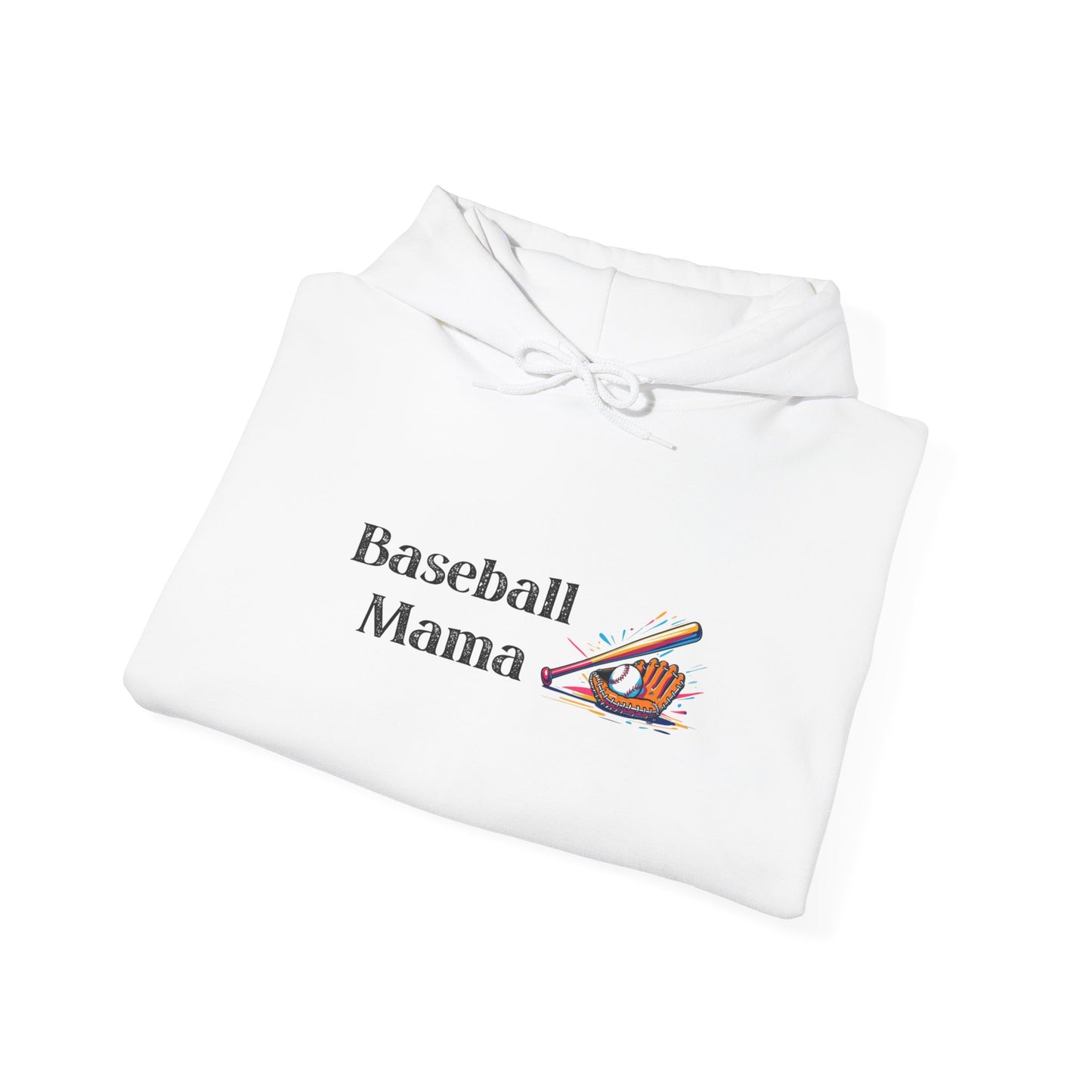 Baseball Mama Hooded Sweatshirt | Sports Apparel, Gift for Moms, Cozy Hoodie, Casual Wear, Parenting Merchandise