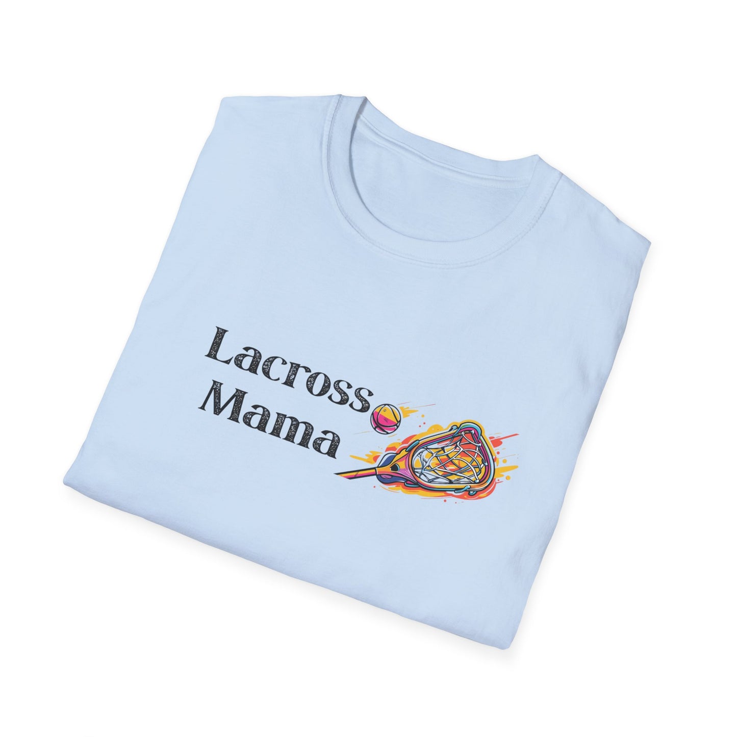 Lacrosse Mama T-Shirt, Gift for Lacrosse Moms, Softstyle Tee, Sports Apparel, Women's Casual Shirt, Mother's Day Gift