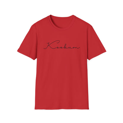 Kookum Unisex Softstyle T-Shirt, Gift for Grandmother, Mother's Day, Comfortable Casual Wear, Family Reunion, Birthday Gift