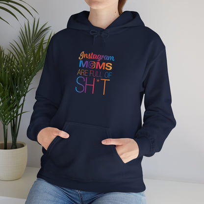Instagram Moms Hooded Sweatshirt, Funny Mom Gift, Unisex Hoodie, Casual Wear, Gift for Her, Mother's Day Gift, Everyday Comfort