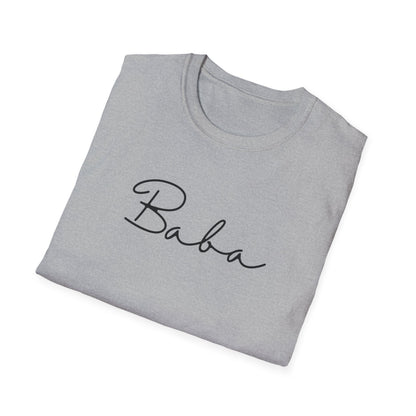 Baba Unisex Softstyle T-Shirt, Perfect Gift for Family Gatherings, Cute Baba Shirt, Celebrations, Cozy Casual Wear