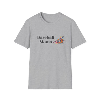 Baseball Mama Unisex Softstyle T-Shirt, Perfect for Game Day, Sports Fan Gift, Mother's Day, Casual Wear, Baseball Enthusiasts