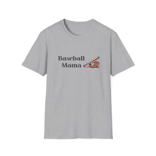 Baseball Mama Unisex Softstyle T-Shirt, Perfect for Game Day, Sports Fan Gift, Mother's Day, Casual Wear, Baseball Enthusiasts