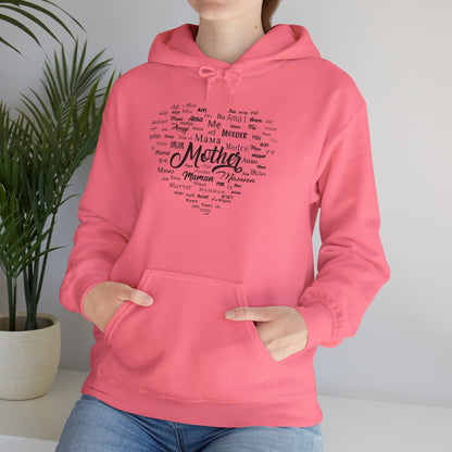 Mother's Day Heart Sweatshirt, Cozy Gift for Mom, Unisex Hoodie, Mother's Love Apparel, Family Celebration Wear, Heartfelt Gift Idea