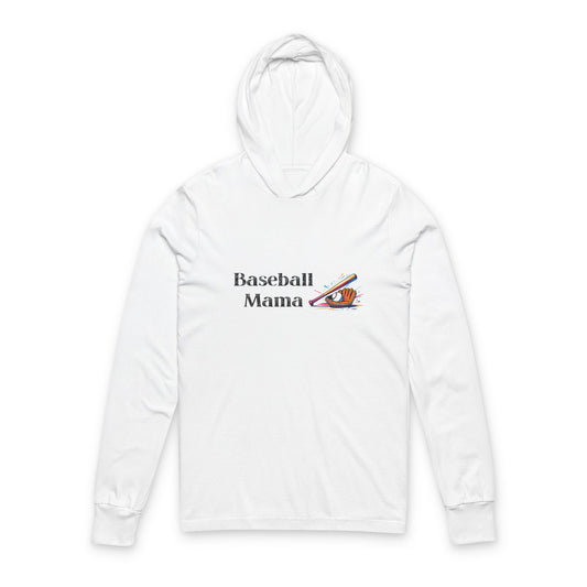Baseball Mama Unisex Hooded Long Sleeve Tee, Soft Hoodie for Sports Fans, Perfect Gift for Mother's Day, Baseball Events, Casual Wear