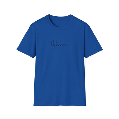 'Oma' Unisex Softstyle T-Shirt, Gift for Grandmother, Mother's Day Tee, Casual Wear, Family Reunion, Everyday Comfort