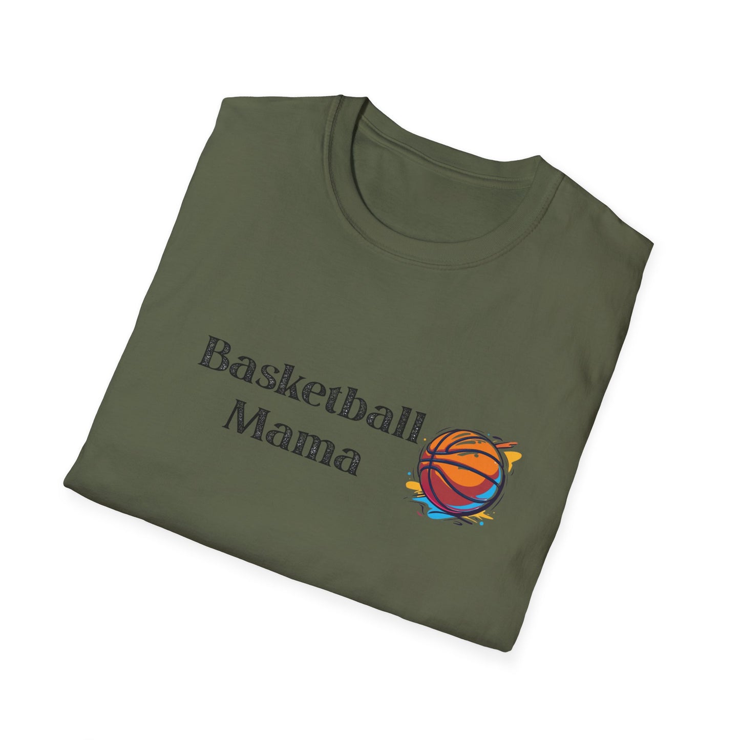 Basketball Mama Unisex Softstyle T-Shirt | Perfect Gift for Sports Moms | Birthday, Mother's Day, Sports Events, Game Day!
