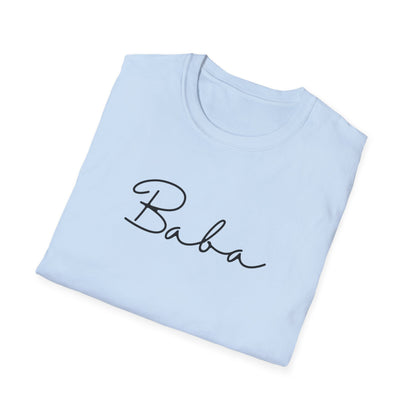 Baba Unisex Softstyle T-Shirt, Perfect Gift for Family Gatherings, Cute Baba Shirt, Celebrations, Cozy Casual Wear