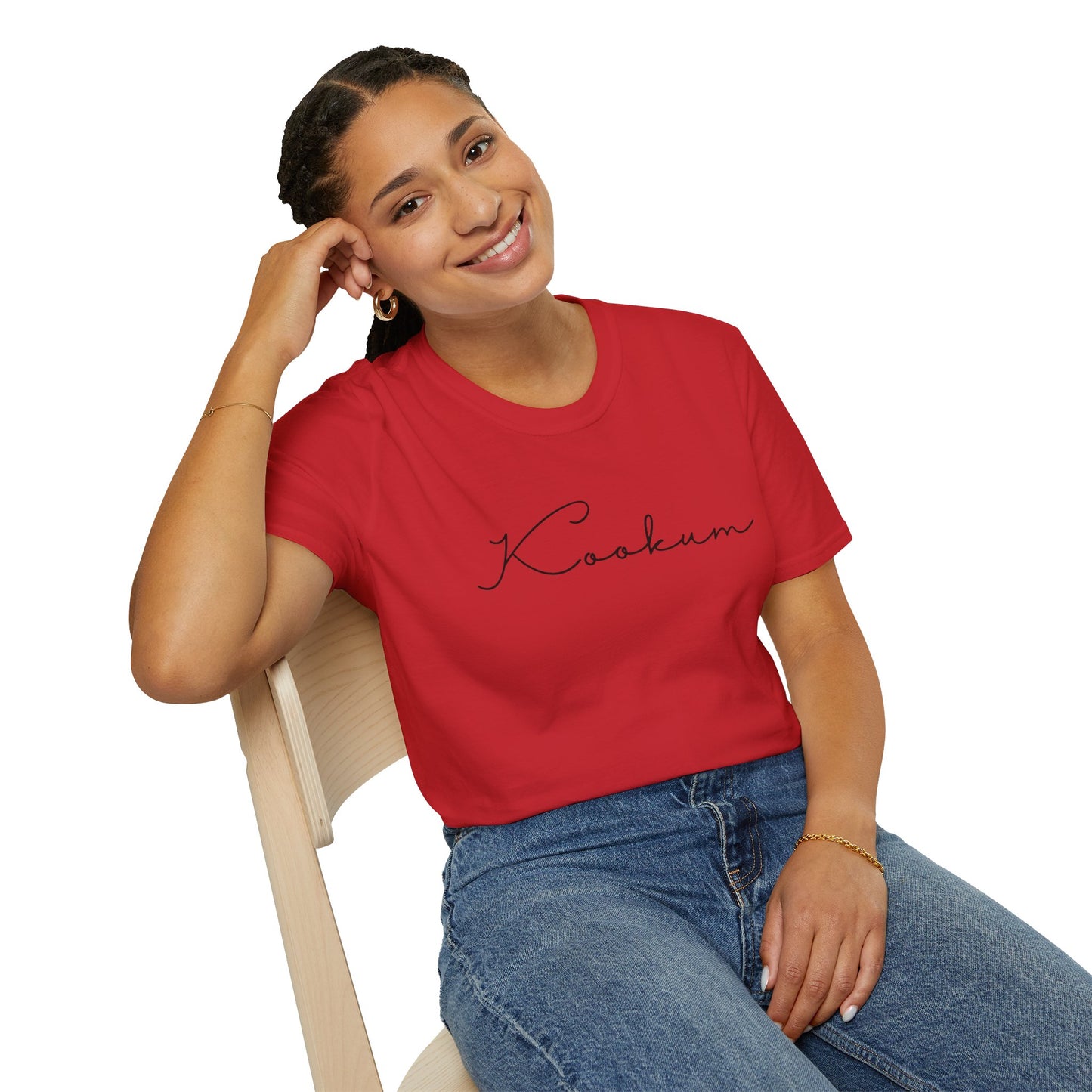 Kookum Unisex Softstyle T-Shirt, Gift for Grandmother, Mother's Day, Comfortable Casual Wear, Family Reunion, Birthday Gift