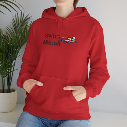 Swim Mama Hoodie - Cozy Swimwear Lover's Sweatshirt, Perfect Gift for Moms, Beach Days, Summer Holidays, Swim Class