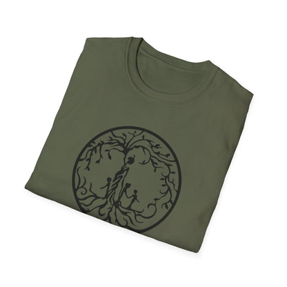 Tree of Life Three Children Unisex Softstyle T-Shirt, Eco-Friendly Gift, Casual Wear, Tree Design Tee, Unique Graphic Shirt