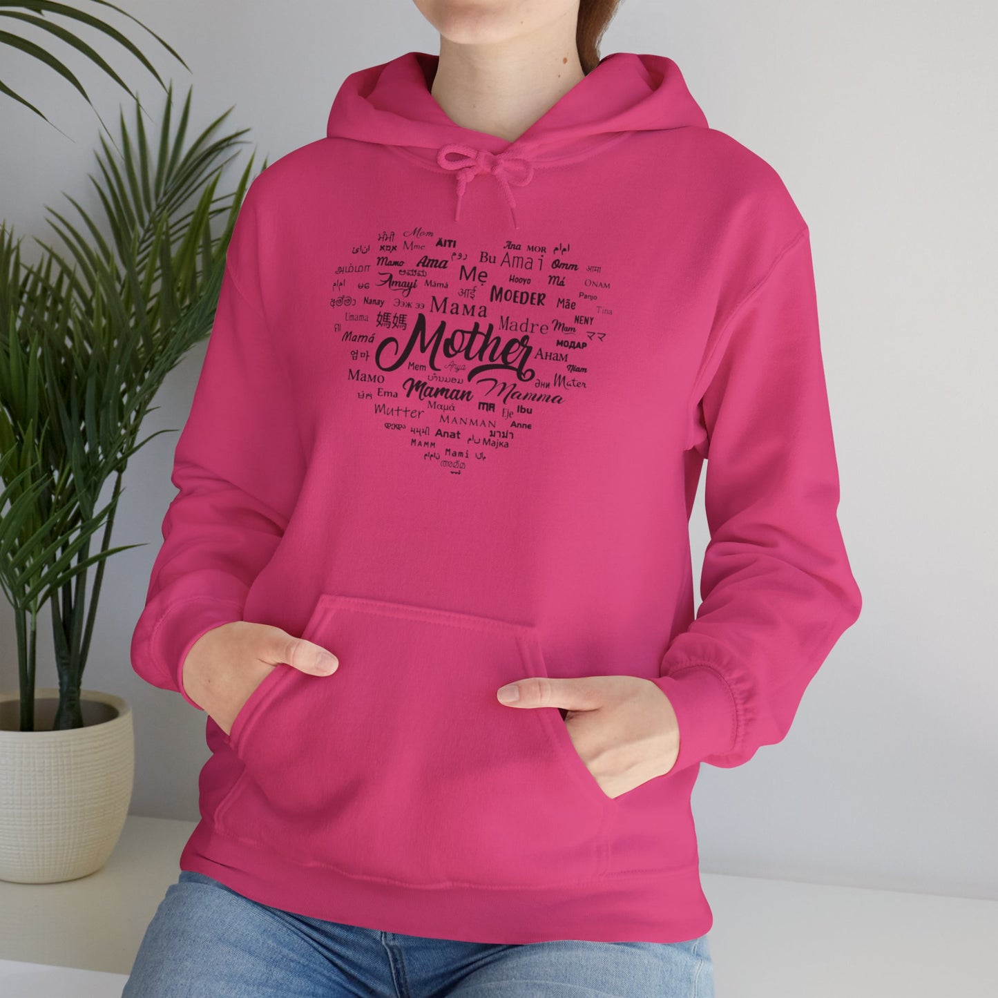 Mother's Day Heart Sweatshirt, Cozy Gift for Mom, Unisex Hoodie, Mother's Love Apparel, Family Celebration Wear, Heartfelt Gift Idea