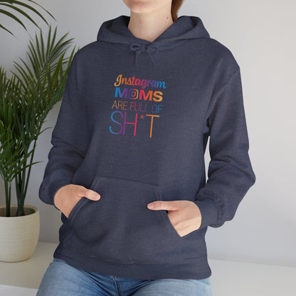 Instagram Moms Hooded Sweatshirt, Funny Mom Gift, Unisex Hoodie, Casual Wear, Gift for Her, Mother's Day Gift, Everyday Comfort