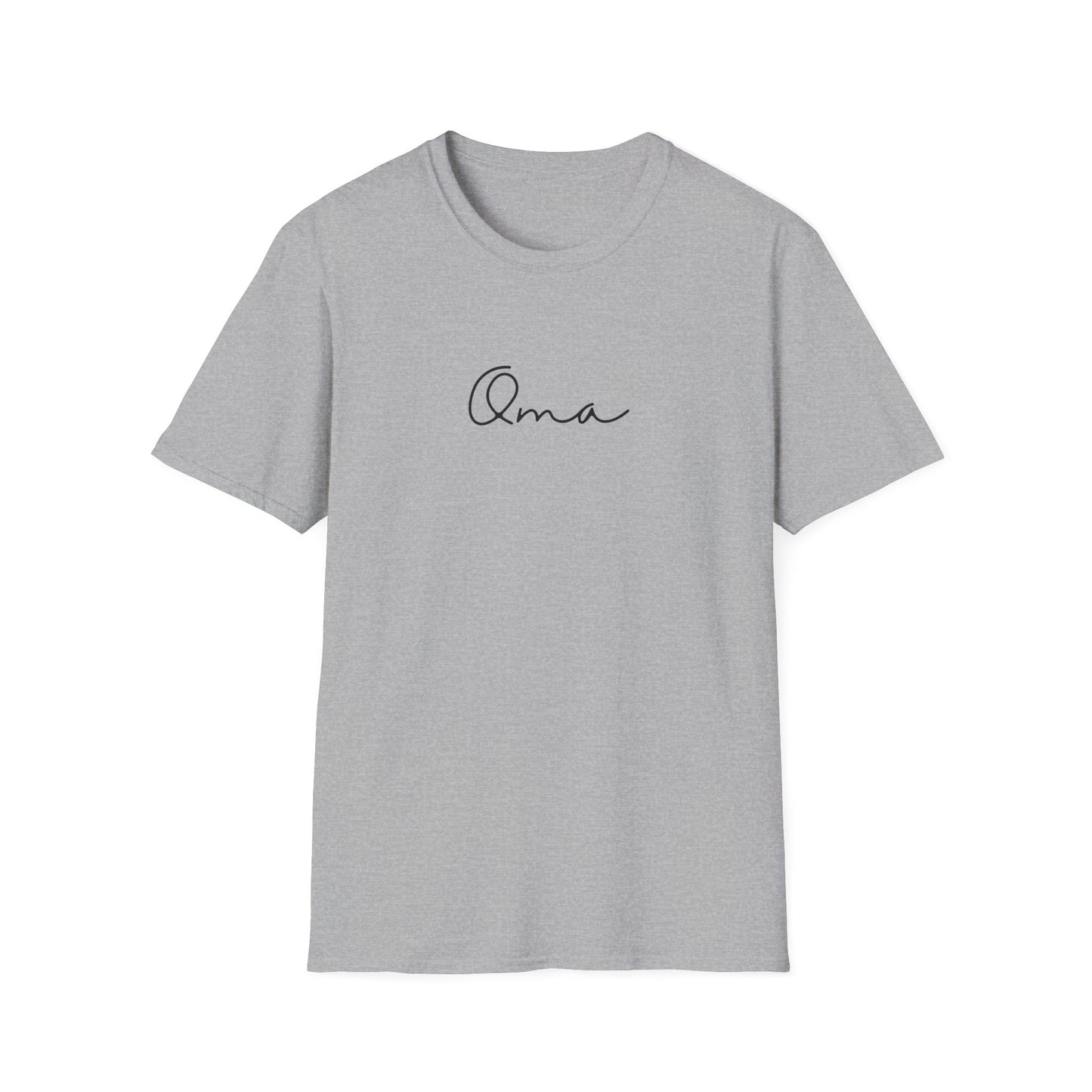 'Oma' Unisex Softstyle T-Shirt, Gift for Grandmother, Mother's Day Tee, Casual Wear, Family Reunion, Everyday Comfort