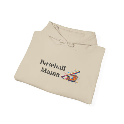 Baseball Mama Hooded Sweatshirt | Sports Apparel, Gift for Moms, Cozy Hoodie, Casual Wear, Parenting Merchandise