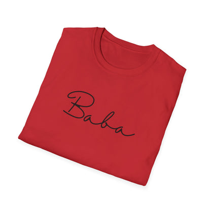 Baba Unisex Softstyle T-Shirt, Perfect Gift for Family Gatherings, Cute Baba Shirt, Celebrations, Cozy Casual Wear