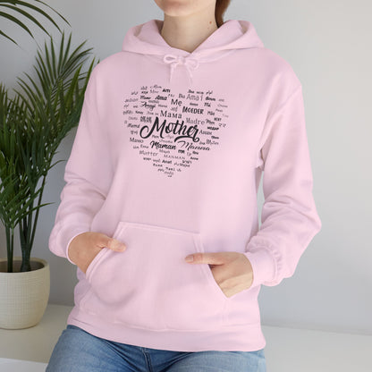 Mother's Day Heart Sweatshirt, Cozy Gift for Mom, Unisex Hoodie, Mother's Love Apparel, Family Celebration Wear, Heartfelt Gift Idea