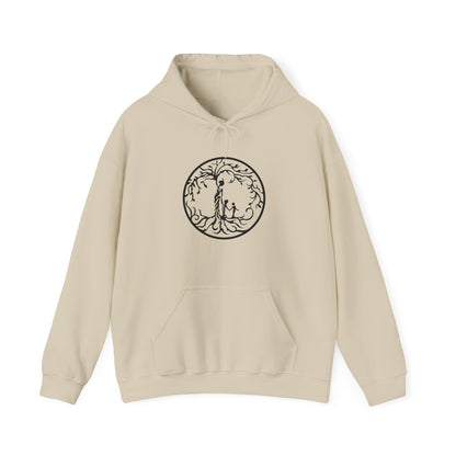 Tree of Life two children Unisex Hooded Sweatshirt | Cozy, Stylish, Perfect Gift, Eco-Friendly Apparel, Annual Gatherings