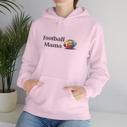 Football Mama Hooded Sweatshirt, Unisex Hoodie for Sports Moms, Gift for Football Lovers, Cozy Athletic Apparel, Game Day Outfit
