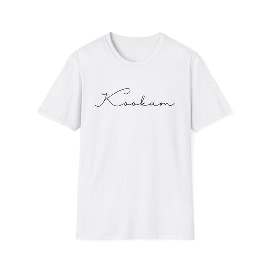 Kookum Unisex Softstyle T-Shirt, Gift for Grandmother, Mother's Day, Comfortable Casual Wear, Family Reunion, Birthday Gift