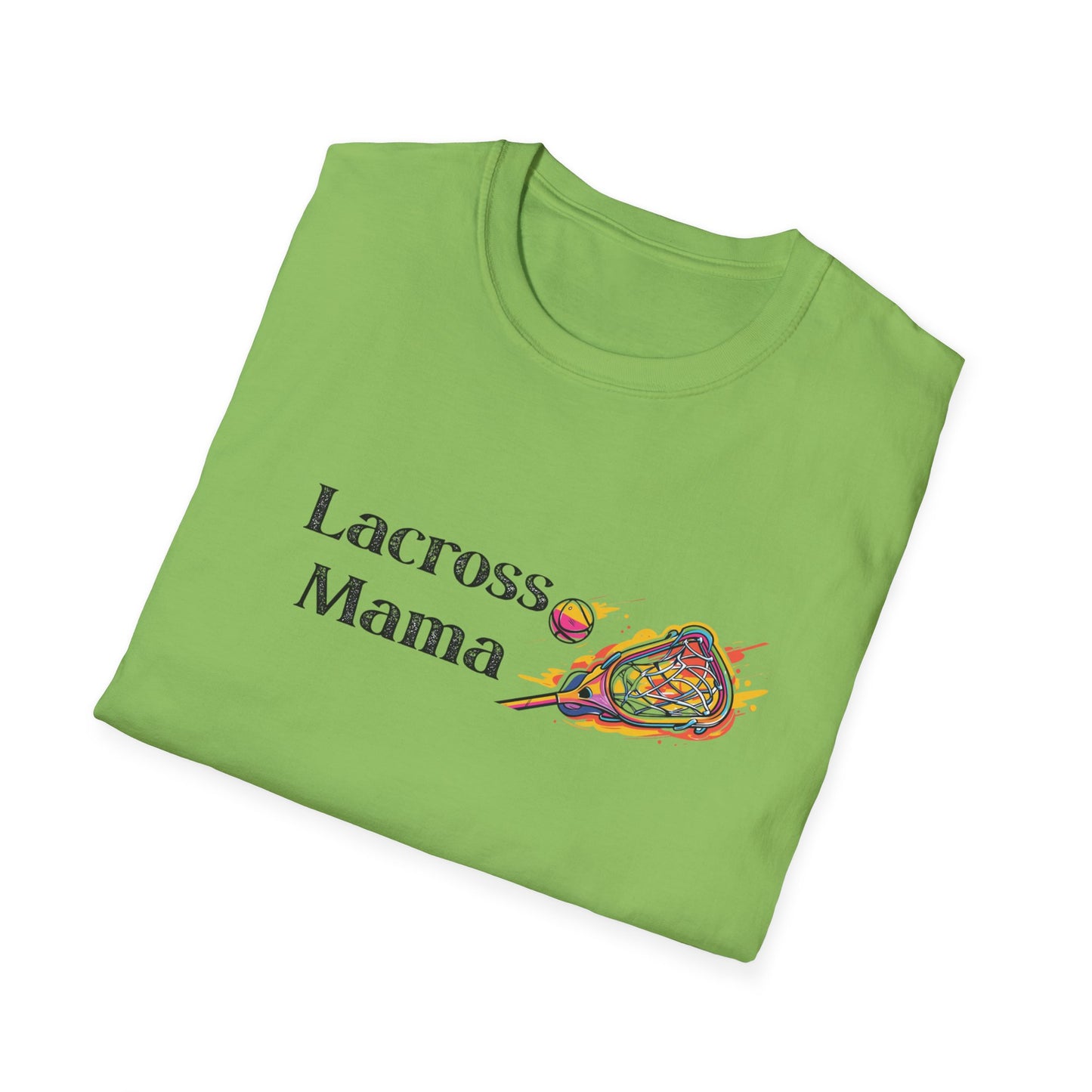 Lacrosse Mama T-Shirt, Gift for Lacrosse Moms, Softstyle Tee, Sports Apparel, Women's Casual Shirt, Mother's Day Gift