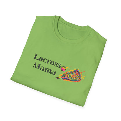Lacrosse Mama T-Shirt, Gift for Lacrosse Moms, Softstyle Tee, Sports Apparel, Women's Casual Shirt, Mother's Day Gift