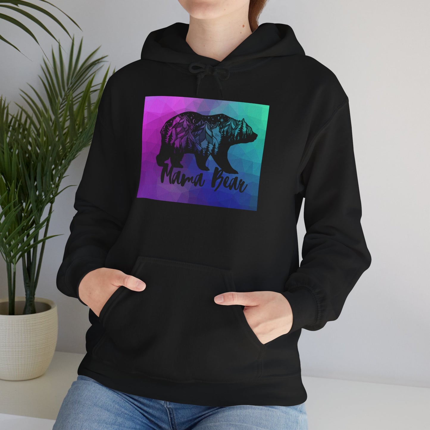 Nature-Inspired Bear Graphic Hoodie, Cozy Wildlife Sweatshirt, Unisex Hooded Top, Gift for Animal Lovers, Outdoor Apparel