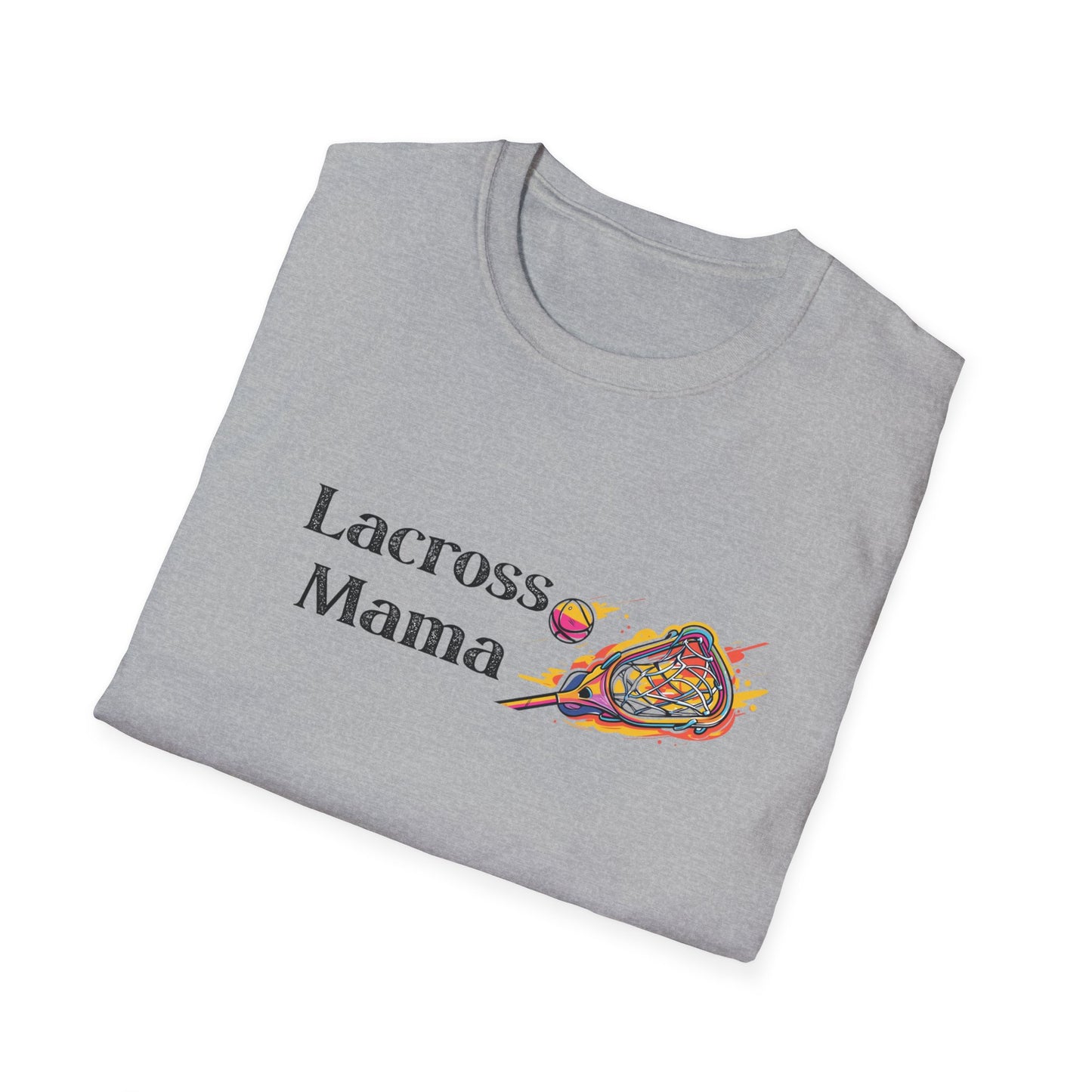 Lacrosse Mama T-Shirt, Gift for Lacrosse Moms, Softstyle Tee, Sports Apparel, Women's Casual Shirt, Mother's Day Gift