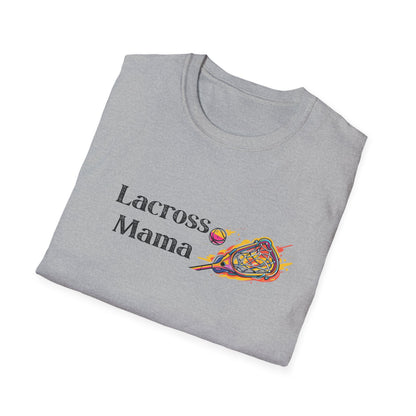 Lacrosse Mama T-Shirt, Gift for Lacrosse Moms, Softstyle Tee, Sports Apparel, Women's Casual Shirt, Mother's Day Gift