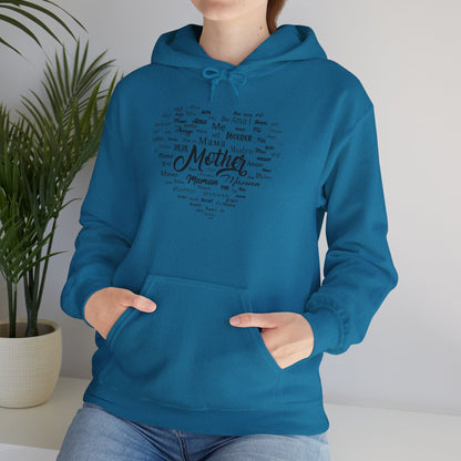 Mother's Day Heart Sweatshirt, Cozy Gift for Mom, Unisex Hoodie, Mother's Love Apparel, Family Celebration Wear, Heartfelt Gift Idea