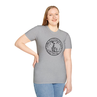 Tree of Life Three Children Unisex Softstyle T-Shirt, Eco-Friendly Gift, Casual Wear, Tree Design Tee, Unique Graphic Shirt