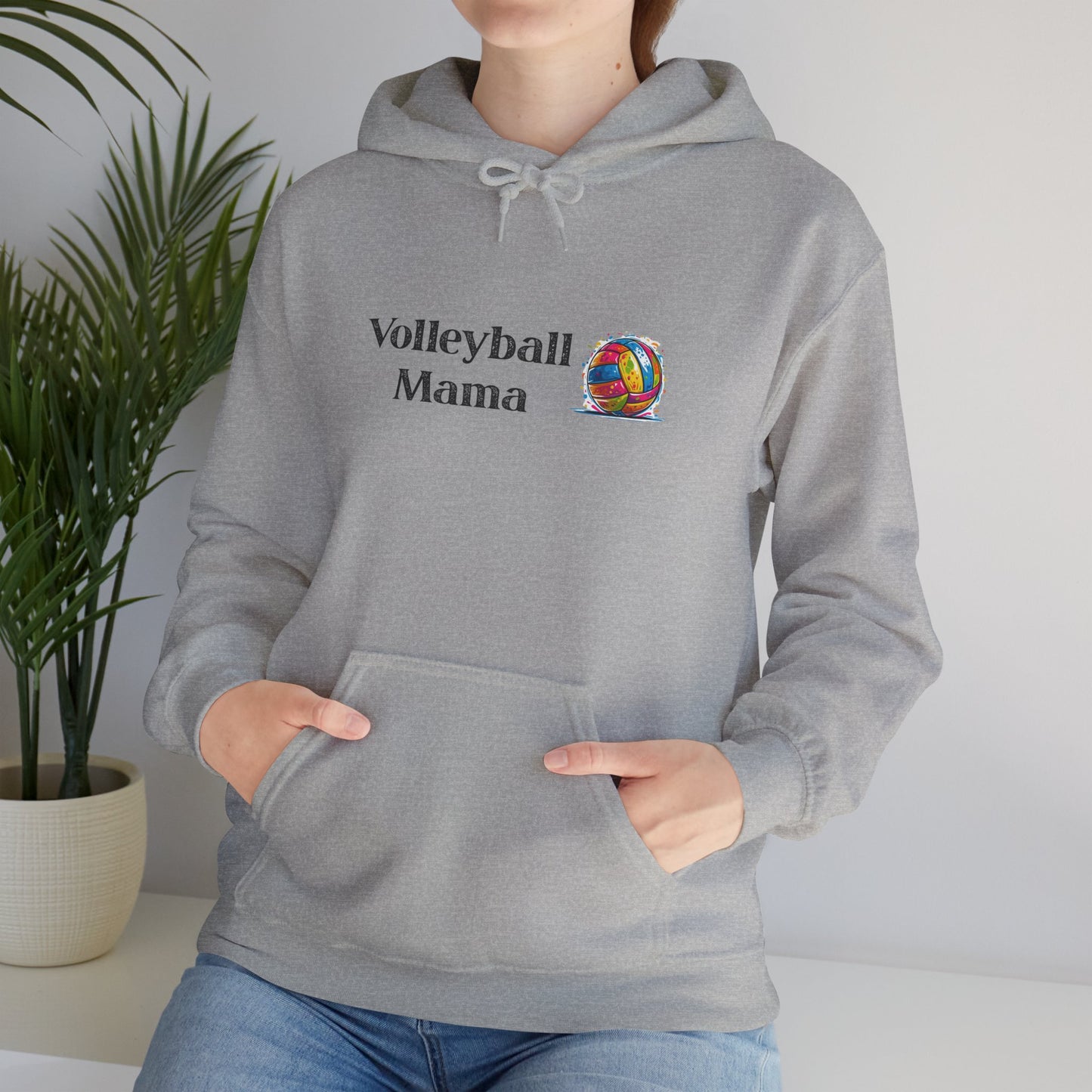 Volleyball Mama Hoodie - Cozy Sweatshirt for Sports Lovers, Gift for Moms, Beach Day Apparel, Team Spirit Wear, Summer Fun