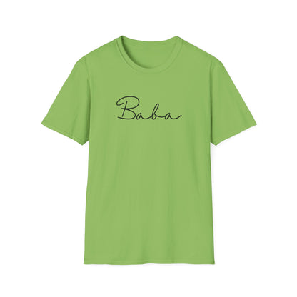 Baba Unisex Softstyle T-Shirt, Perfect Gift for Family Gatherings, Cute Baba Shirt, Celebrations, Cozy Casual Wear