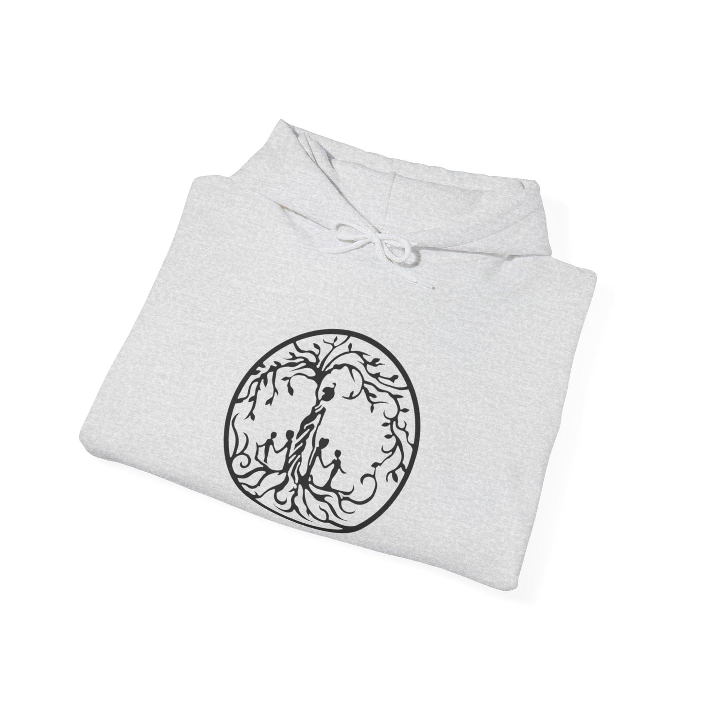 Tree of Life Four Children Hoodie, Cozy Sweatshirt for Animal Lovers, Gift for Birthdays, Holidays, Nature Lovers Apparel