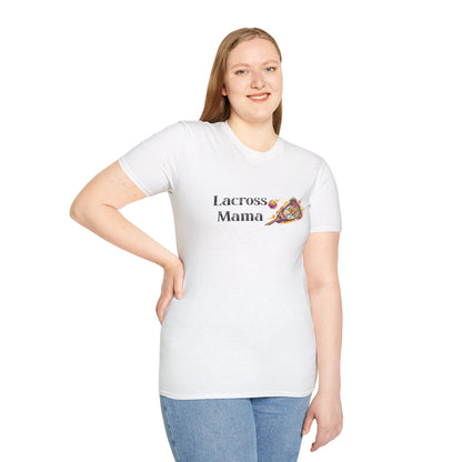 Lacrosse Mama T-Shirt, Gift for Lacrosse Moms, Softstyle Tee, Sports Apparel, Women's Casual Shirt, Mother's Day Gift