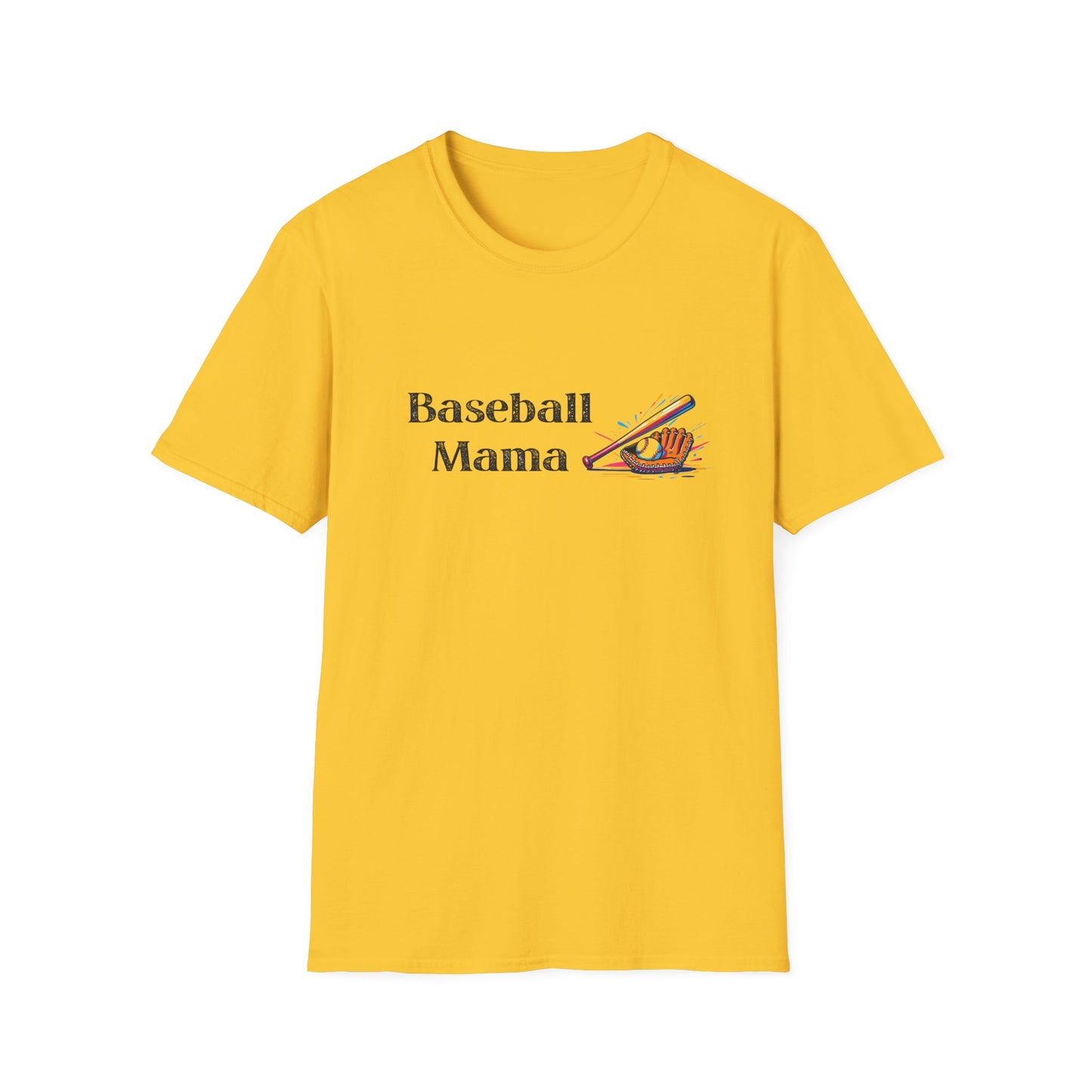 Baseball Mama Unisex Softstyle T-Shirt, Perfect for Game Day, Sports Fan Gift, Mother's Day, Casual Wear, Baseball Enthusiasts
